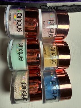Tickled Pinque Nail Acrylic Lot of 6 NEW (one swatch only)